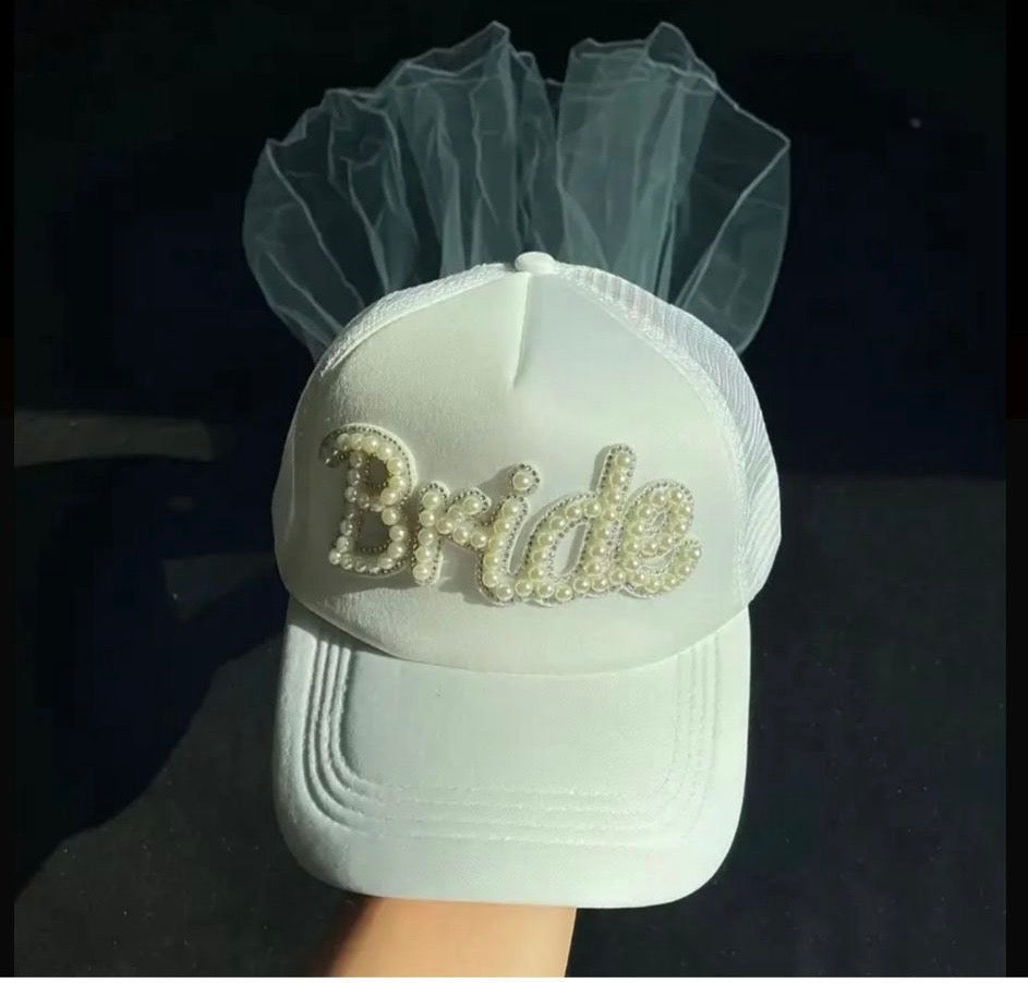 Bride Pearl Veil Cap