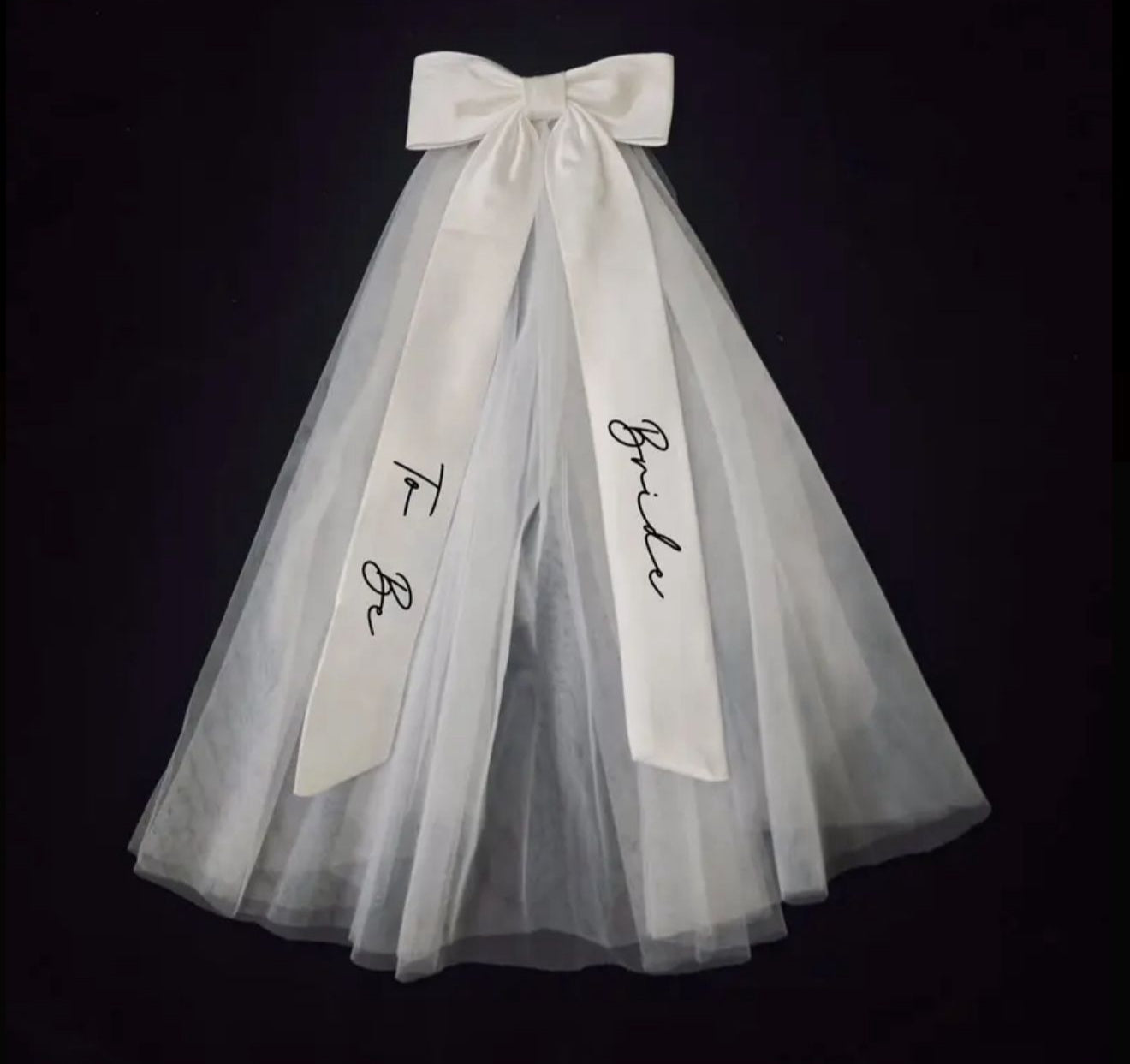 Bride To Be Bow Veil