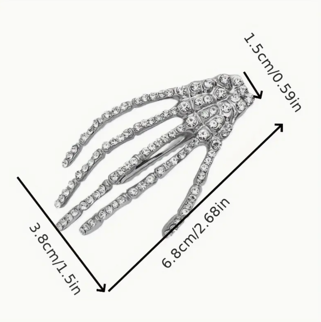 Skull hair clip